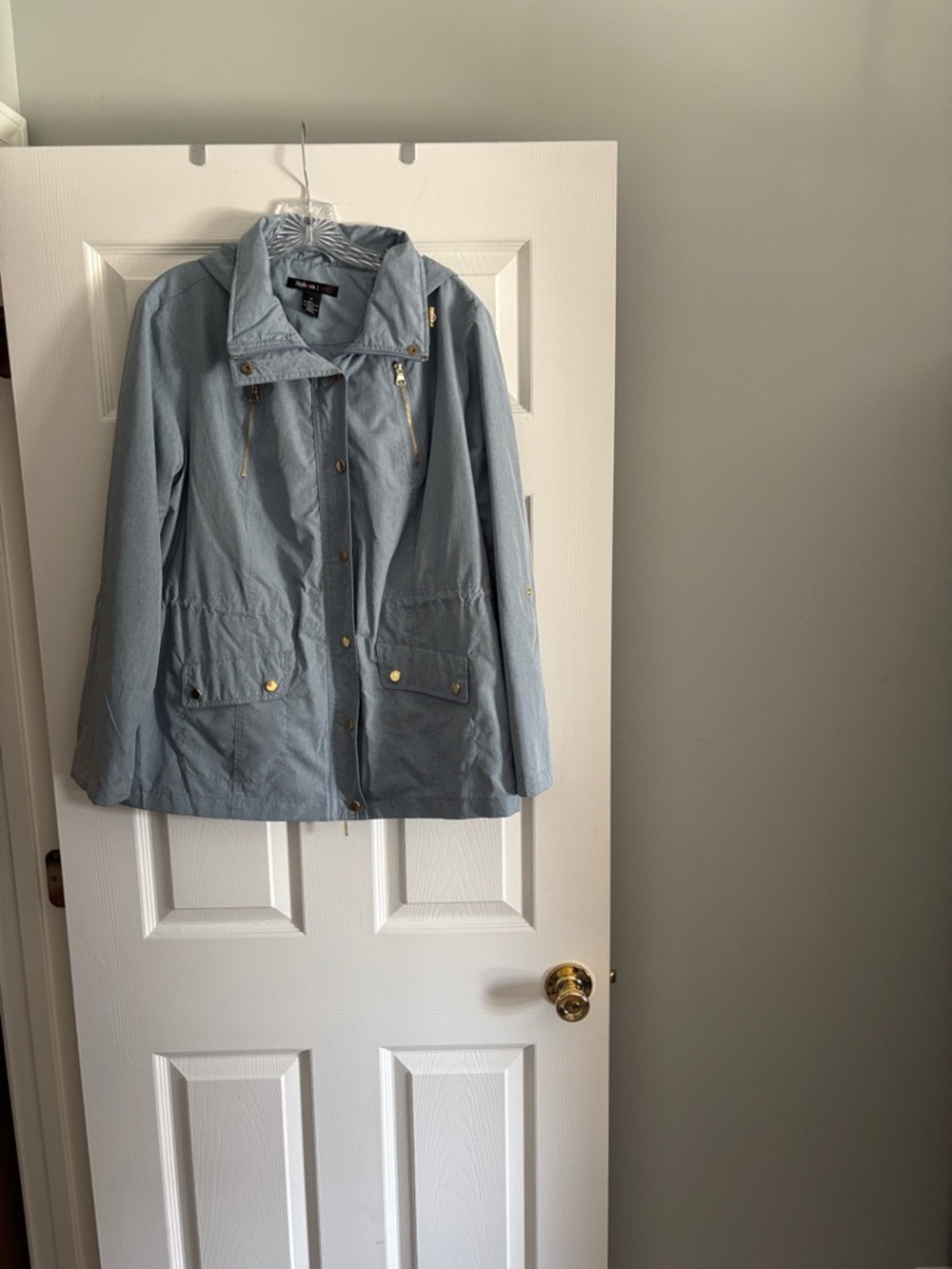 Style & Co. Light Blue Utility Anorak Jacket